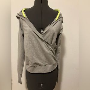 Light grey pullover hooded top